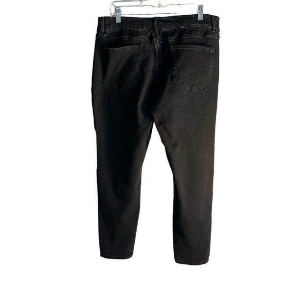 Tahari High Rise Slim Ankle Black Jeans Sz 16/33 - Picture 6 of 14
